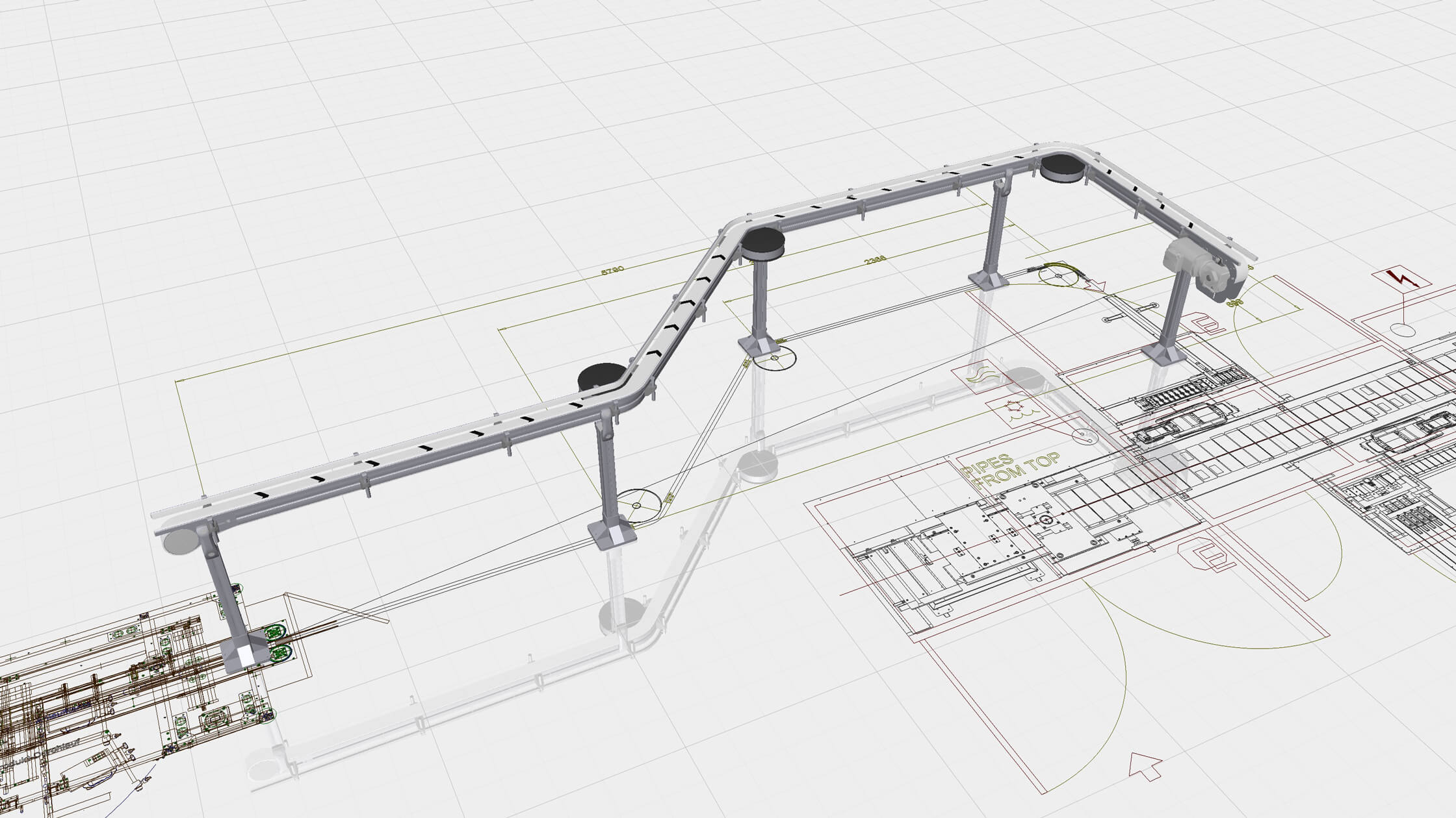 a Visual Components simulation of a conveyor