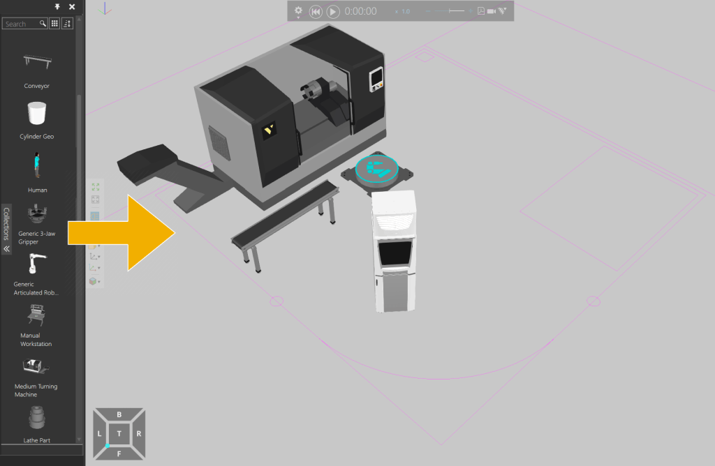 Layout creation using simulation ready components.