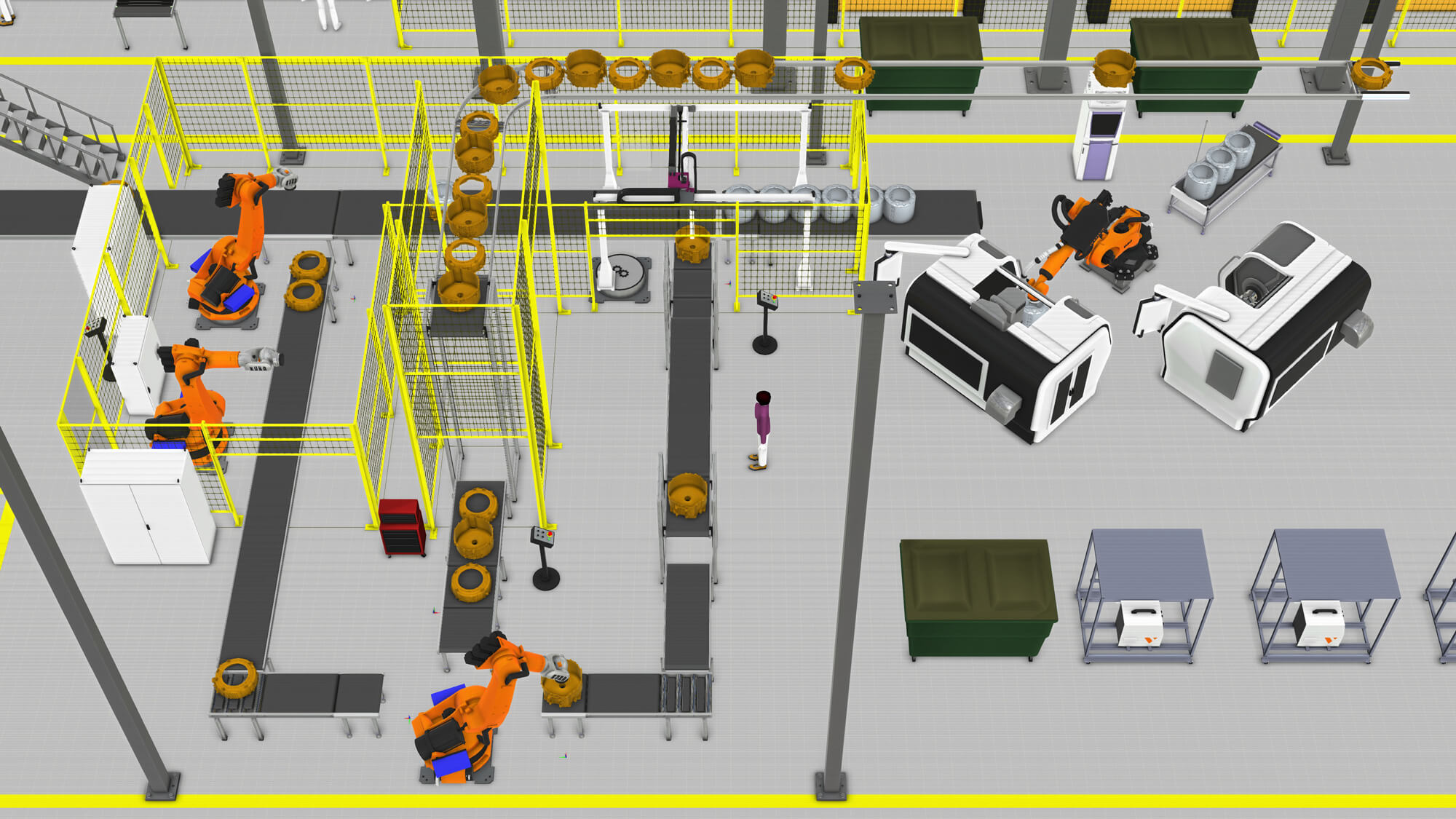 Simulation of a Midea tub assembly line