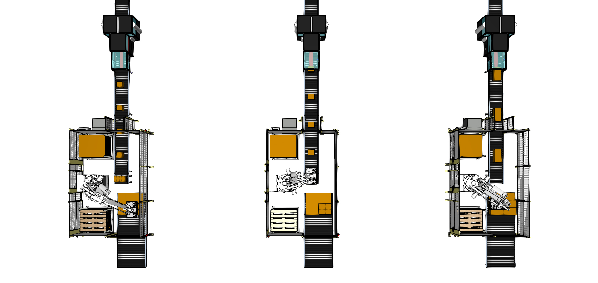 Simulation of robot positioning in plant layout