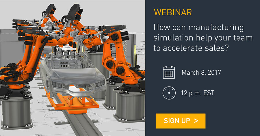 2017 webinar promo of manufacturing process simulation of a car being built